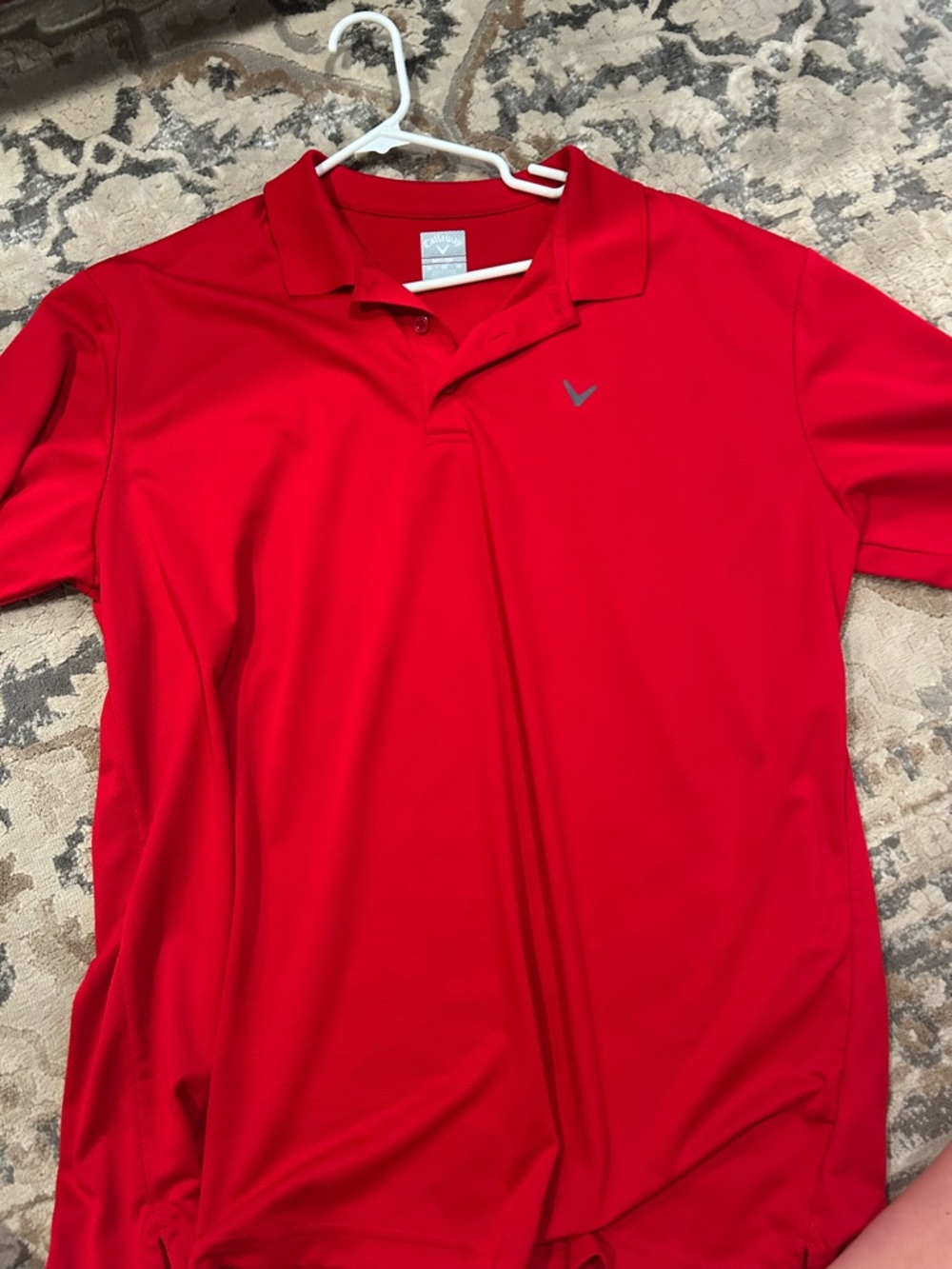 Callaway Red Men's Golf Polo with V Logo